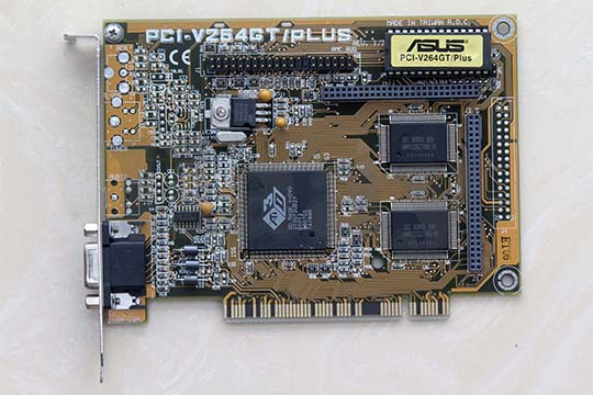 ASUS华硕 PCI-V264GT-Plus 2MB 显示卡（ATI Rage II+DVD芯片）